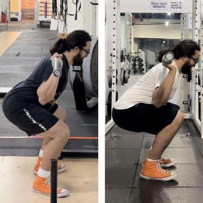 Visit 1 -Visit 4. Improving squat form and technique.