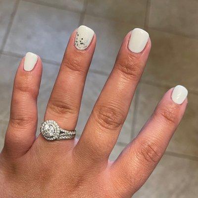 Another angle of honeymoon nails. So happy!