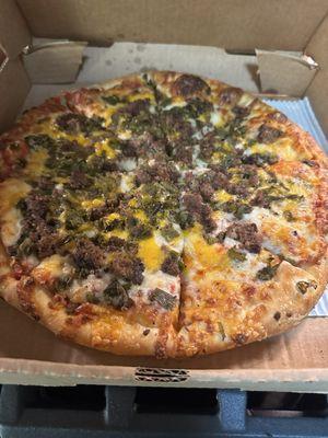 Cheeseburger pizza