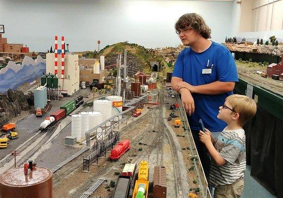 Teaching train switching operations to a young engineer...