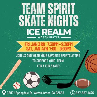 Team Spirit Skate Night