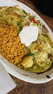 30. Chile Verde Burrito Lunch