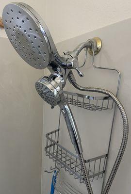 Shower massage head install