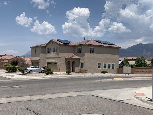 Installed Solar on Tile roof Four Hills Albuquerque, NM