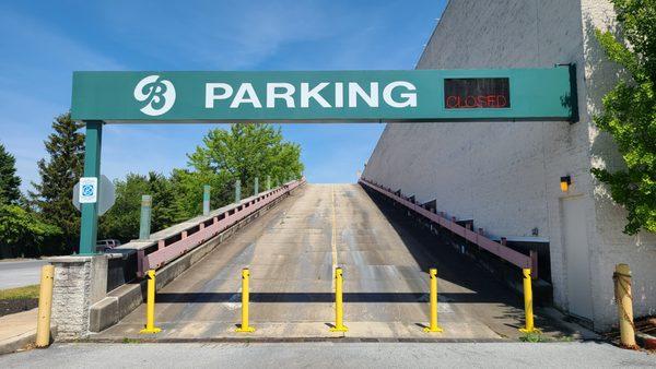 Closed off Boscov's parking deck.