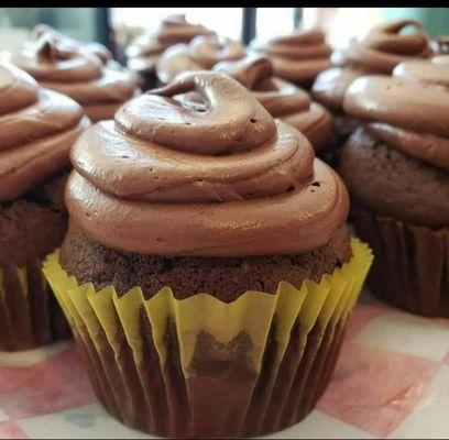 Delicious chocolate  fudge cupcakes