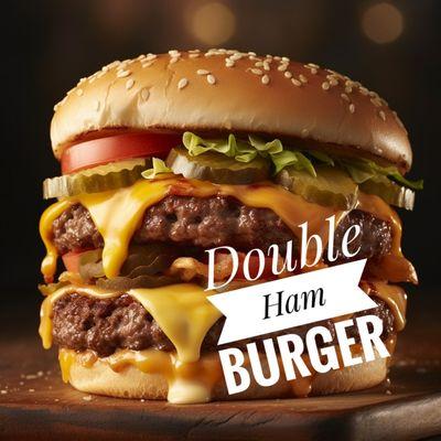 Hungry Bites Double Ham Burger