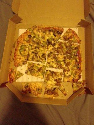 How disappointing this is exactly how this pizza showed up. Well, there's another year I won't go back.