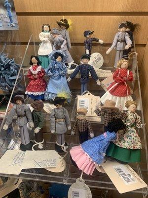 Wood dolls in the store