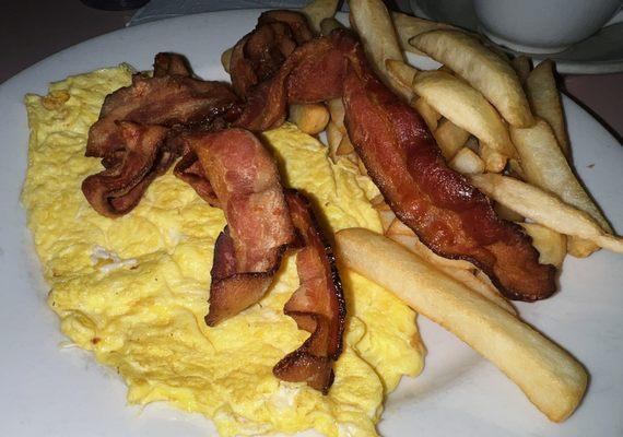 2 Eggs with Bacon French Fries