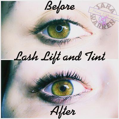 Lash lift and tint