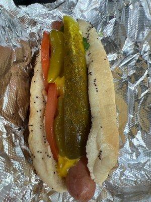 Chicago style hotdog