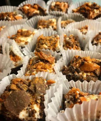 We make all our baked good's from scratch-and these butterfinger brownies are no exception!