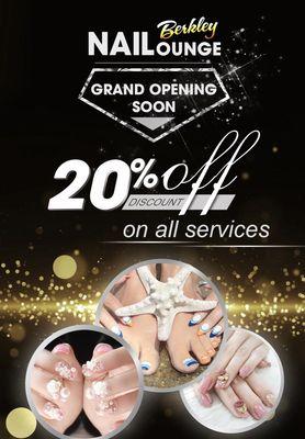 Grand Opening special 20% off all services from July 17th, 2019 to July 31st, 2019