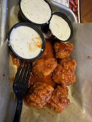 Juicy fresh boneless wings.