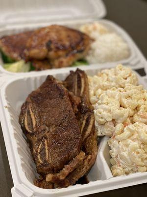 Kalbi Short Ribs with all Macaroni Salad  @dangit.all