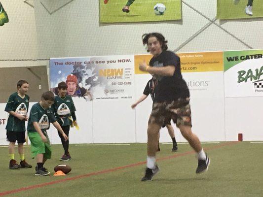 Indoor Flag Football League is fun too.