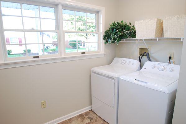 Laundry room with washer and dryer