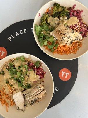 Our two buddha bowls