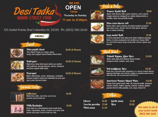 This Week Food Truck Menu..