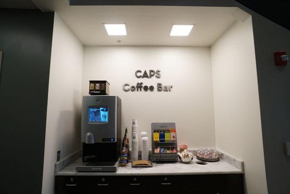 Complimentary coffee bar