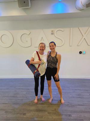 A student gives her mom the gift of yoga!