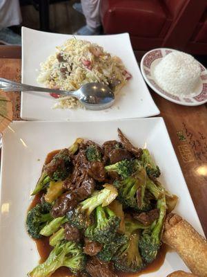 Beef and Beef with Broccoli House Special Fried Rice