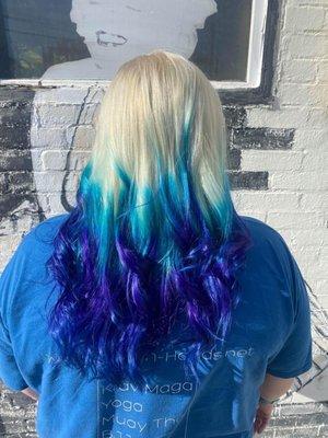 Teal, Purple and Blue! #hairbyshan