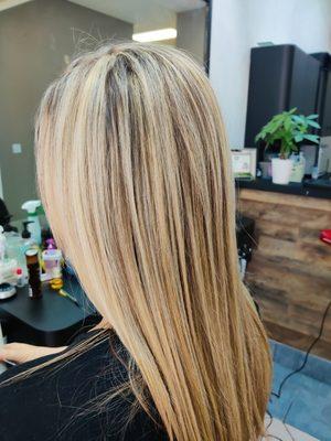 Cool blonde highlights