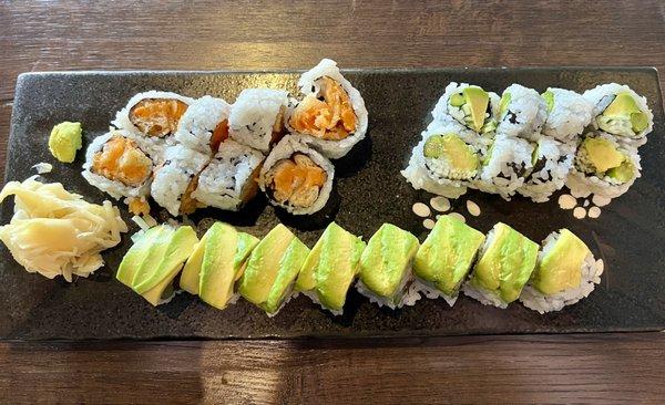 Sweet Potato Roll, Evergreen Roll, AAC Roll