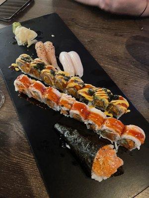 Playboy Roll, Spicy Girl Roll, Super White Tuna, Albacore Tuna, Spicy Tuna Hand Roll