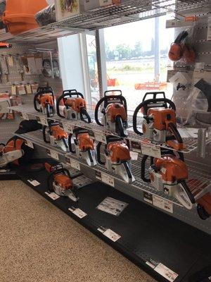 Full stihl dealer with maximal inventory of units and replacement parts. Full stihl repair shop.