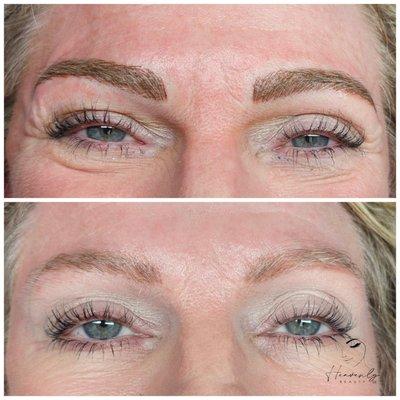 Beautiful results of a yearly touchup.

If your previous microblading has faded, I can make it pop again!