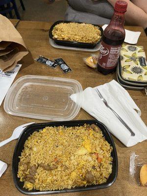 Beef Fried Rice Dinner and Chicken Fried Rice Dinner