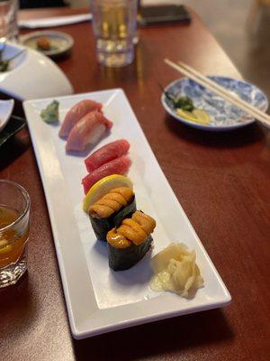 Bluefin chutoro, akami , uni, YES