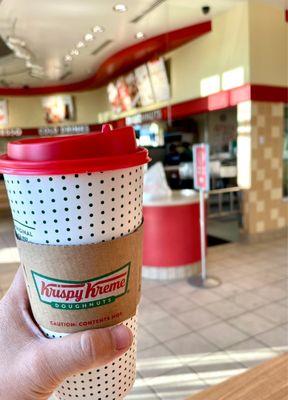 9/29/22 National Coffee Day. Free coffee and donut of choice.