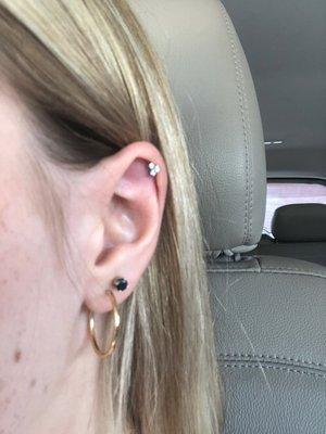 Helix piercing