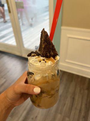 Salted caramel latte parfait