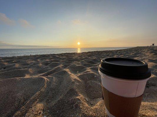 chamomile and a sunset