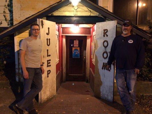 Entrance to the Julep. It looks like a dive bar because that's what it is. And it's a great one