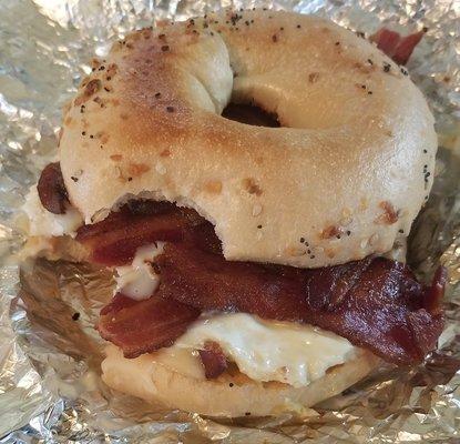 Bacon Egg and Cheese on an Everything Bagel