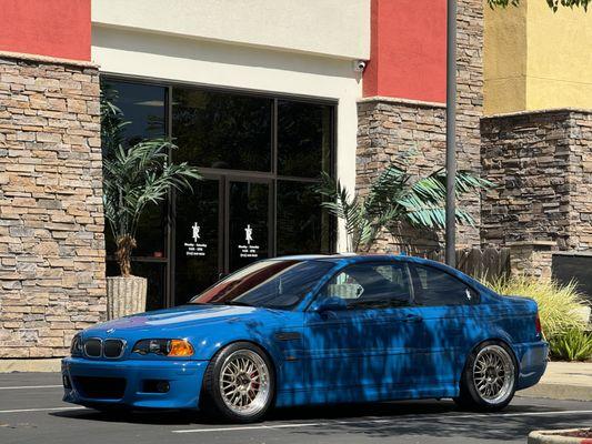 Stunning Laguna Seca Blue M3 in for our high-end ceramic coatings from BLASK