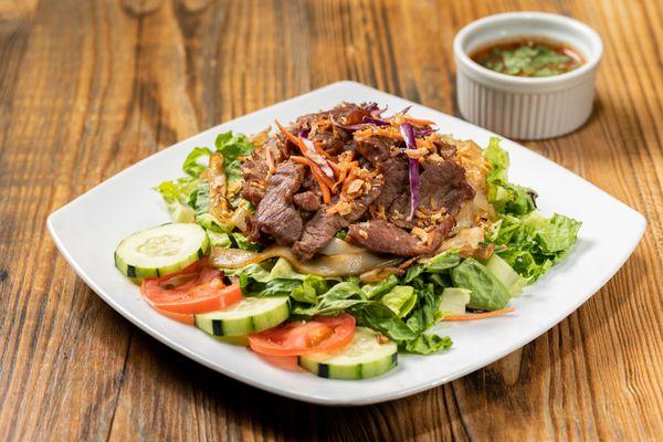 Steak and Rice Noodle Salad