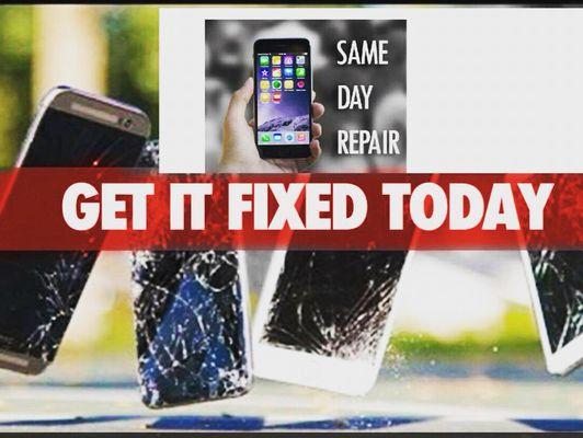 We have same day repair service. Most iPhone repairs under 30 minutes. So, don't worry we'll make sure you don't get late for work.