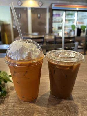 Thai tea and coffee