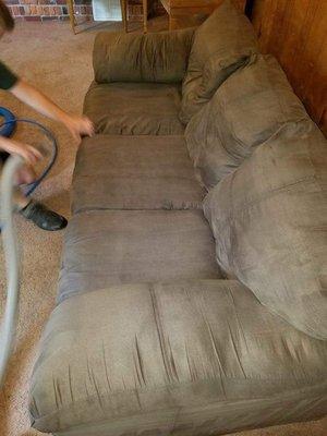 After deep upholstery cleaning and sanitizing