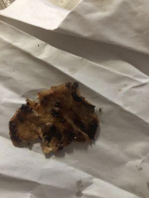 Piece of in chopped chicken