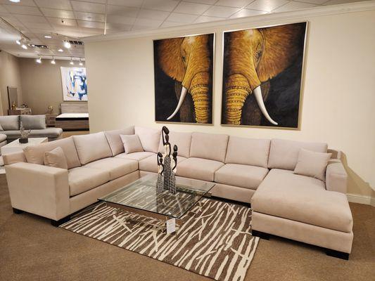 The Barcelona is a 3 piece sectional by default that can be customized to fit your room. You can add or remove pieces or change the sizes.