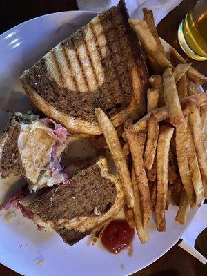 Reuben Sandwich on marble Rye bread