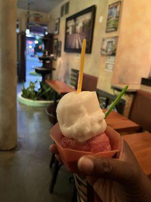 Blood orange and ginger sorbet